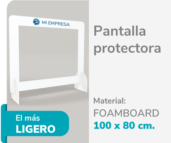 Foto de Pantalla Protectora Foamboard 10mm 100x80 | Impresión de logo