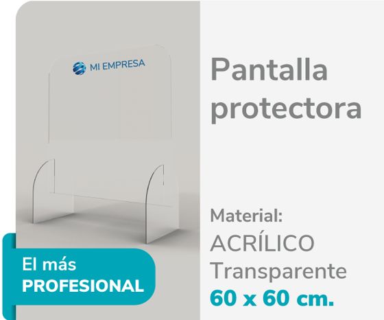 Foto de Pantalla Protectora Acrílico 3mm 60x60 | Impresión de logo