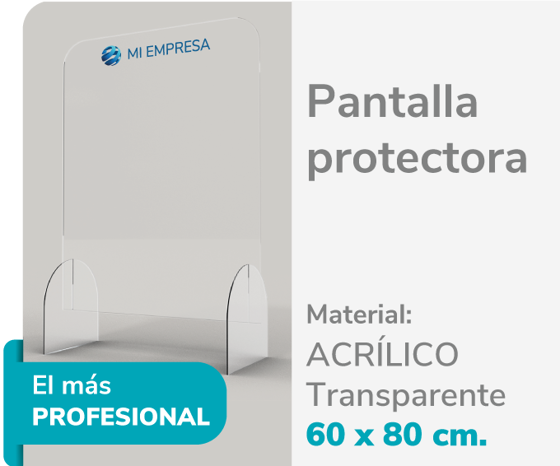 Foto de Pantalla Protectora Acrílico 3mm 60x80 | Impresión de logo