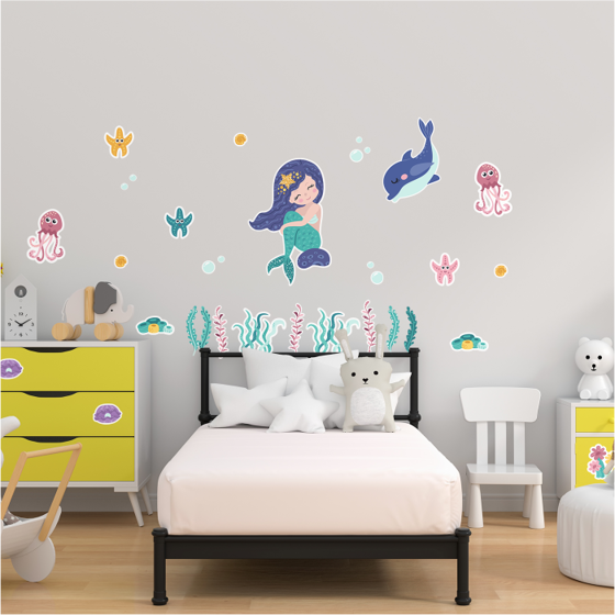 Foto de Vinil decorativo infantil | Sirenas