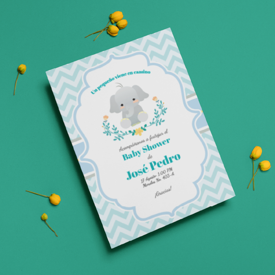 Foto de Invitación personalizada | Cute Elefant