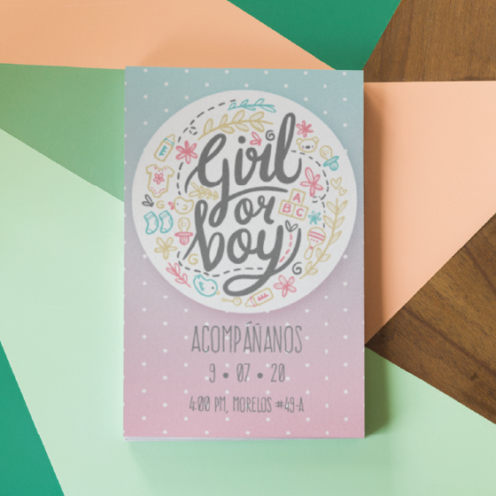 Foto de Invitación personalizada | Gender reveal