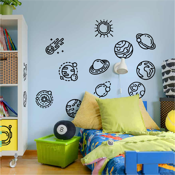 Foto de Vinil decorativo infantil | Planetas