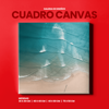 Canvas decorativo con diseño de playa en degradado de colores suaves, impreso sobre lienzo de alta calidad