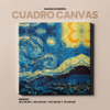 Reproducción en canvas de la obra “La noche estrellada” de Vincent van Gogh, impresa a color sobre lienzo artístico