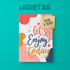 Libreta con diseño “Let’s Enjoy Today” tamaño 14 x 21.5 cm, empastado tipo revista y terminado mate