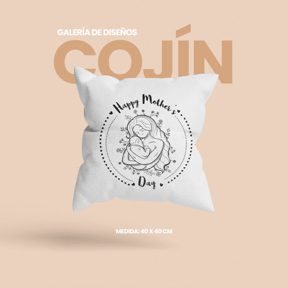 Cojín decorativo con impresión personalizada, selecciona diseño desde galería de estilos