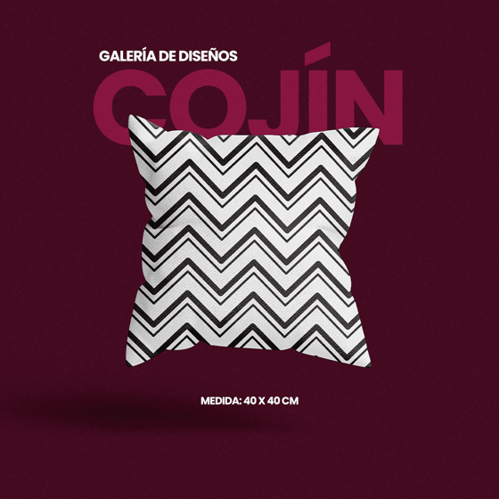 Cojín decorativo con impresión personalizada, selecciona diseño desde galería de estilos