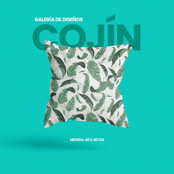 Cojín decorativo con impresión personalizada, selecciona diseño desde galería de estilos