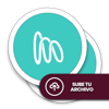 Stickers con corte circular e impresión a color personalizada, listos para despegar